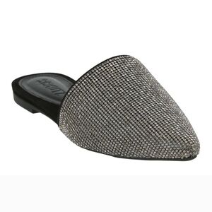 NWT SCHUTZ Women's Rhinestone Pointed Toe Mules, Black, Sz 10B
